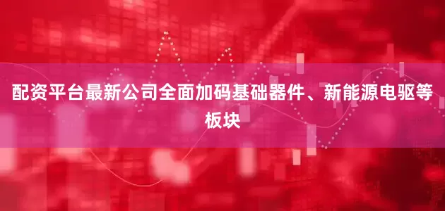 配资平台最新公司全面加码基础器件、新能源电驱等板块